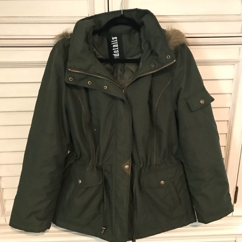 Winter Coat with Faux Fur Hood